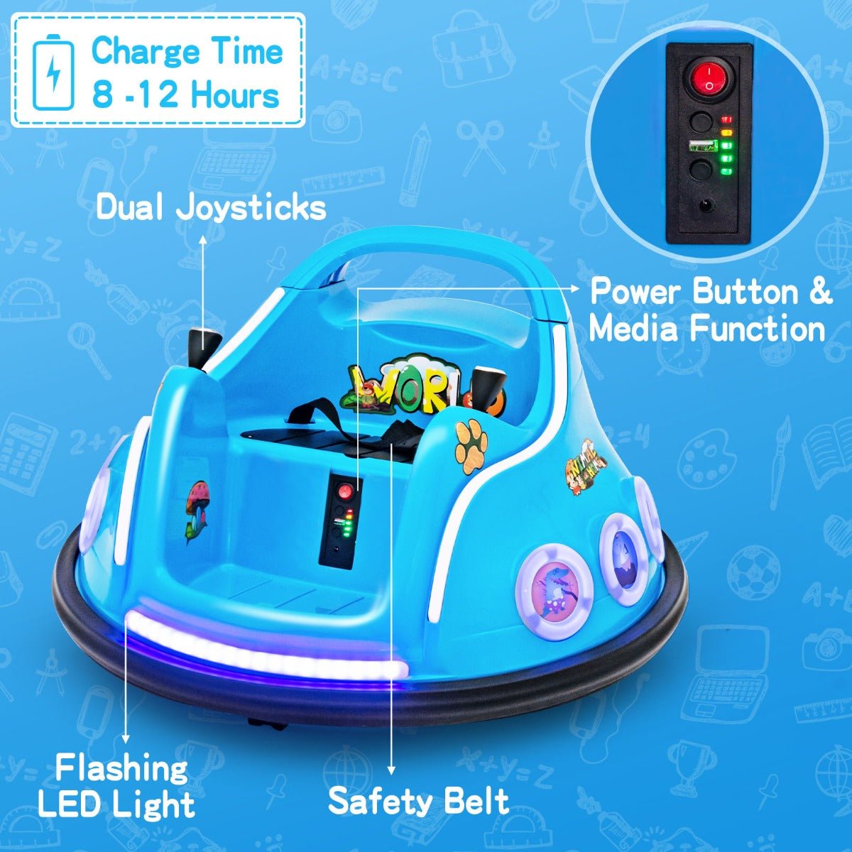 Buy the Blue Electric Bumper Car - Fun and Thrills Await