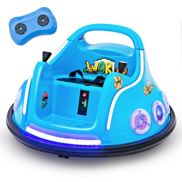 Blue Electric Ride-On Bumper Car - Kids Mega Mart Exclusive