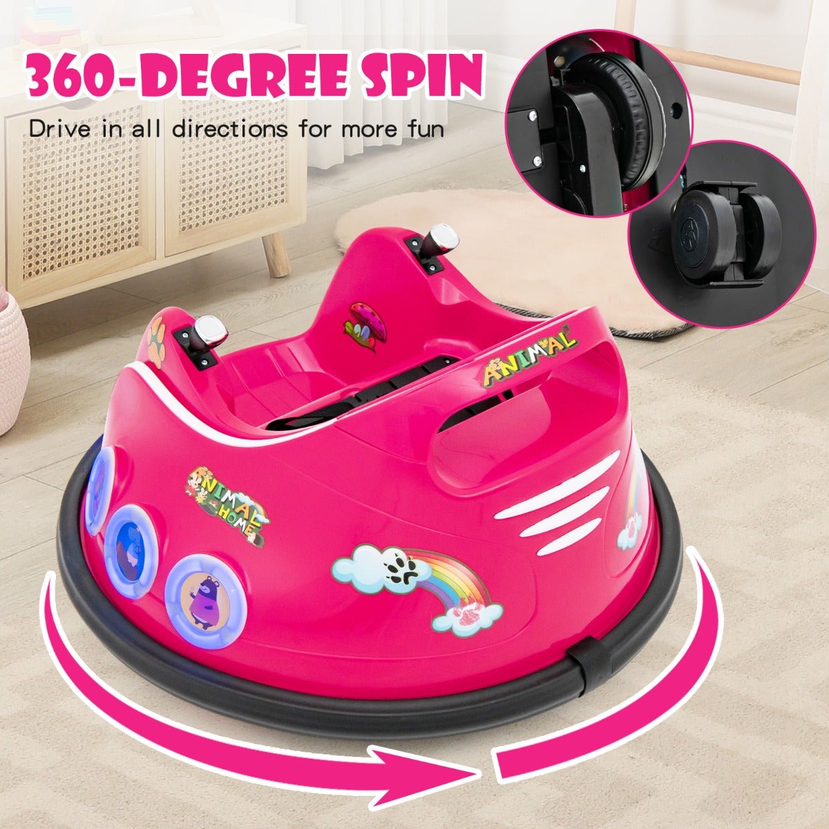 New! Kids Toddler Powered Ride On bumper 2024 car minnie