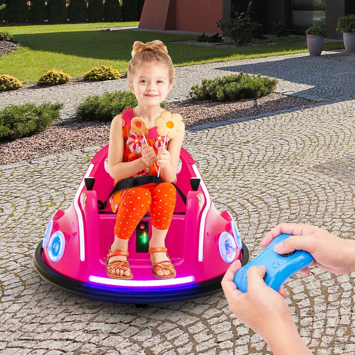 Experience Joy with the Pink Ride-On Bumper Car