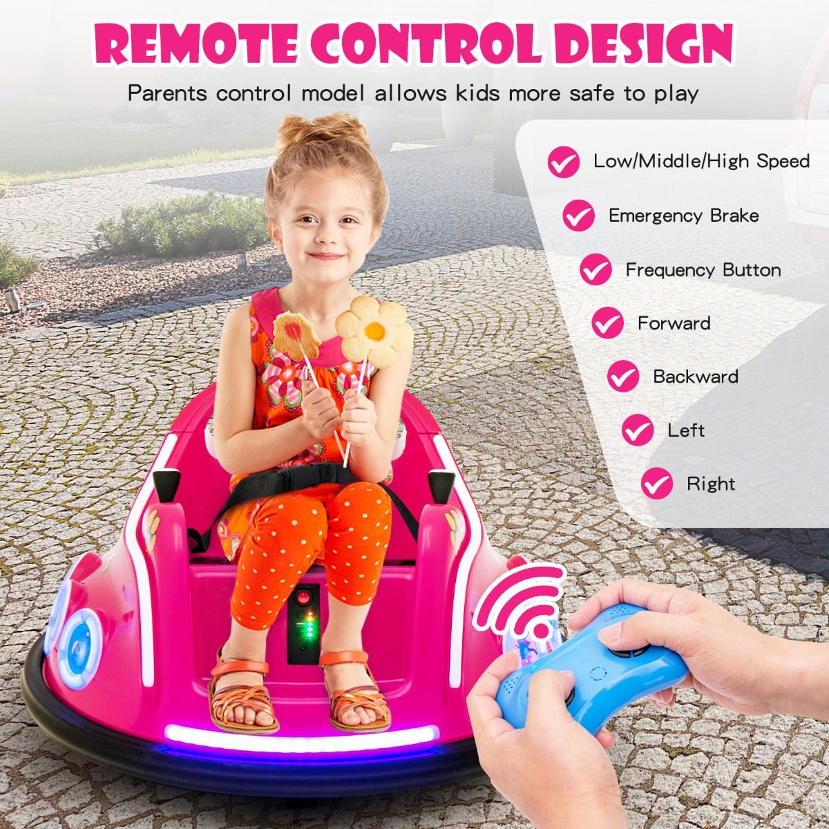 Buy the Pink Electric Bumper Car - Fun and Thrills Await