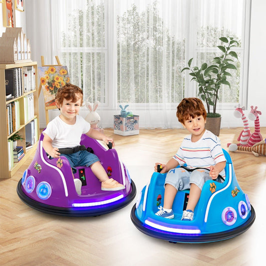 Shop the 12V Purple Ride-On Bumper Car at Kids Mega Mart