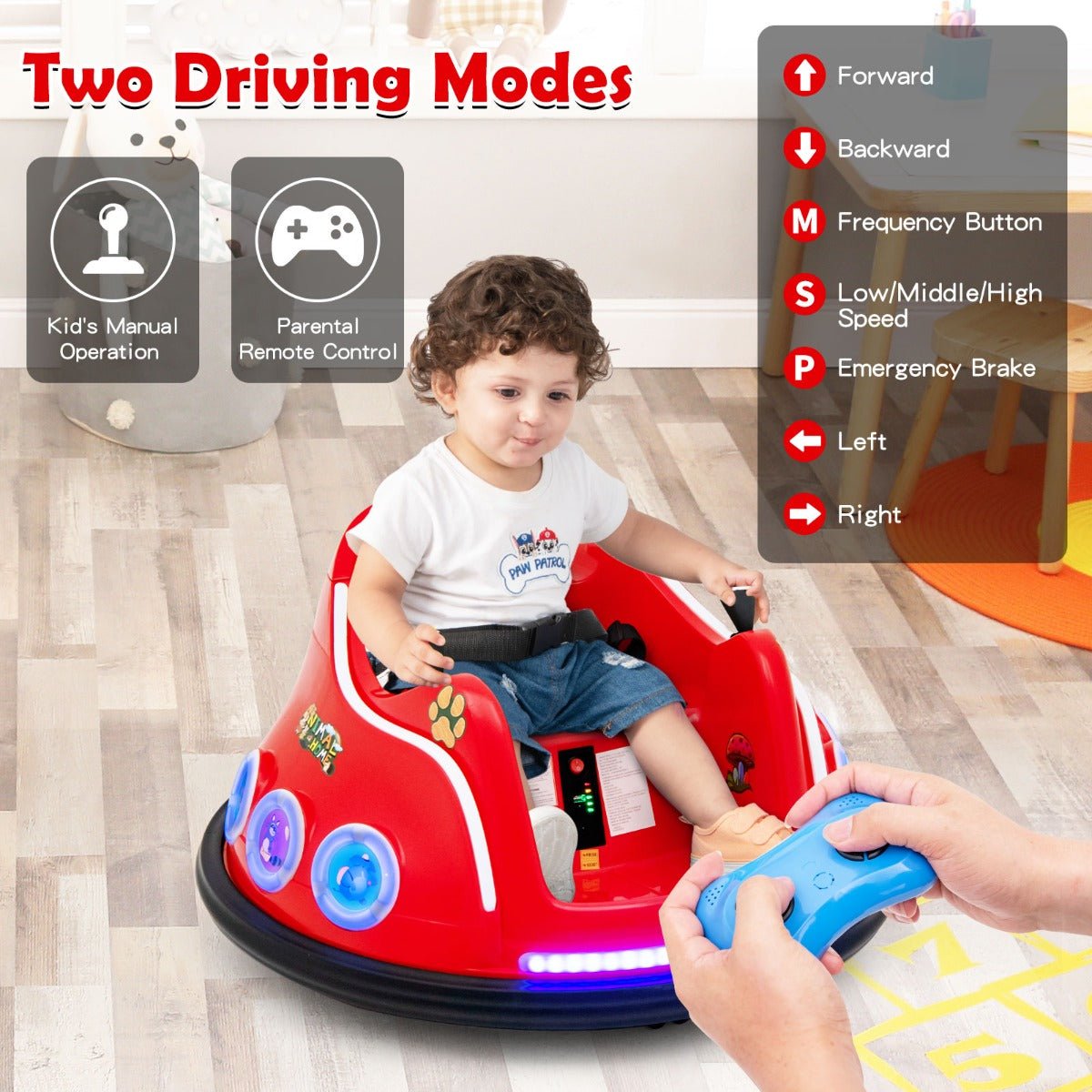 Red Ride-On Bumper Car - Unleash Adventure with Kids Mega Mart