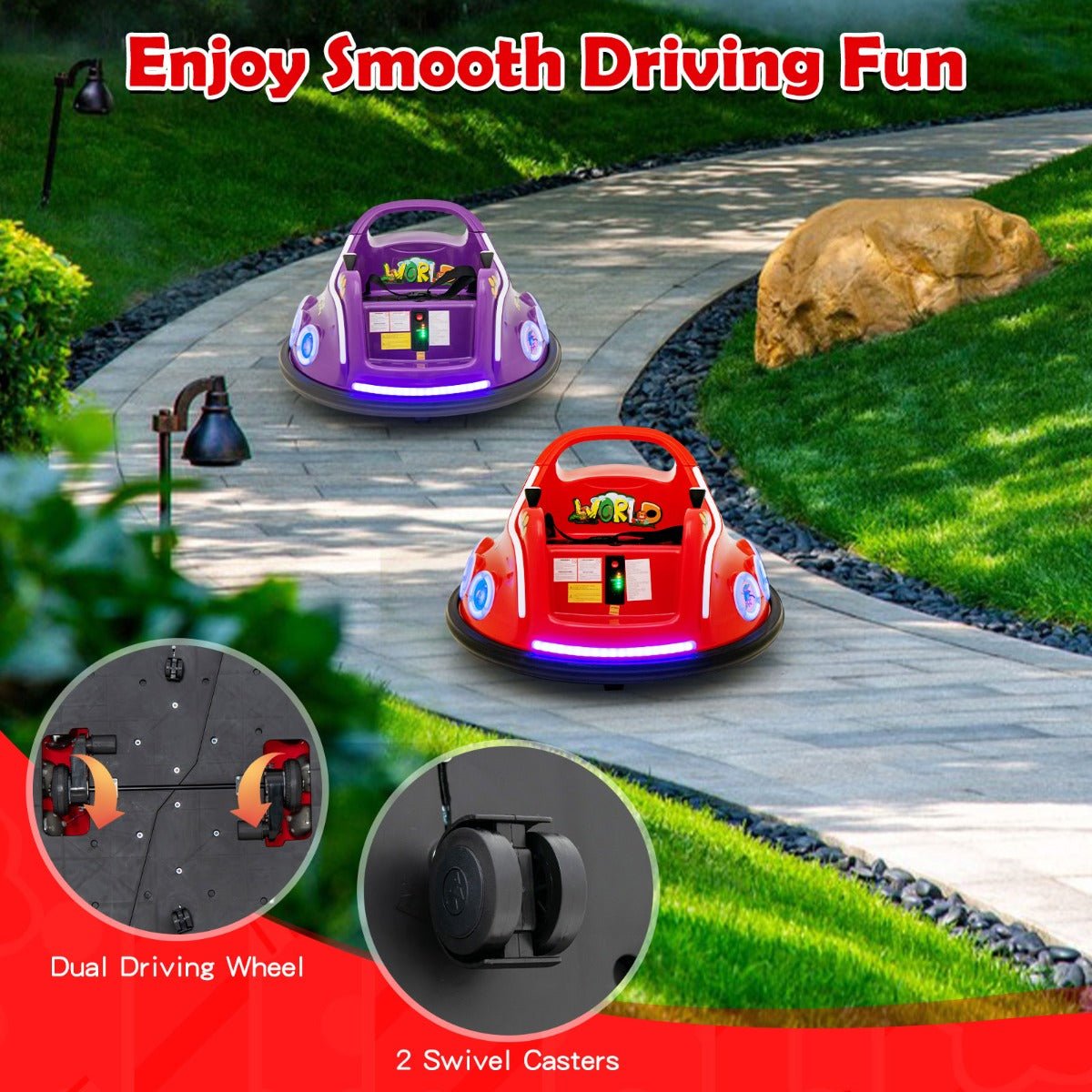 Experience Joy with the Red Ride-On Bumper Car