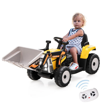 Bright Exploration Companion: 12V Kids Ride-On Excavator, Adjustable Arm