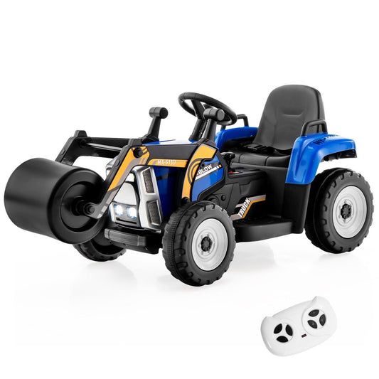 Shop 12V Kids Ride on Road Roller - Remote Control Blue | Kids Mega Mart