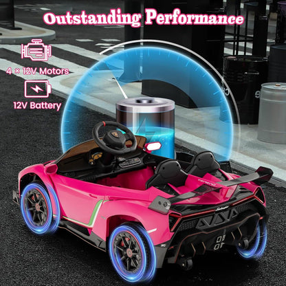 Chic Pink Lamborghini Ride-On for Kids