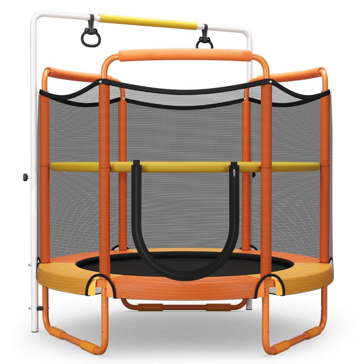 Jump into Fun: 152cm Kids 3-in-1 Game Trampoline with Enclosure Net