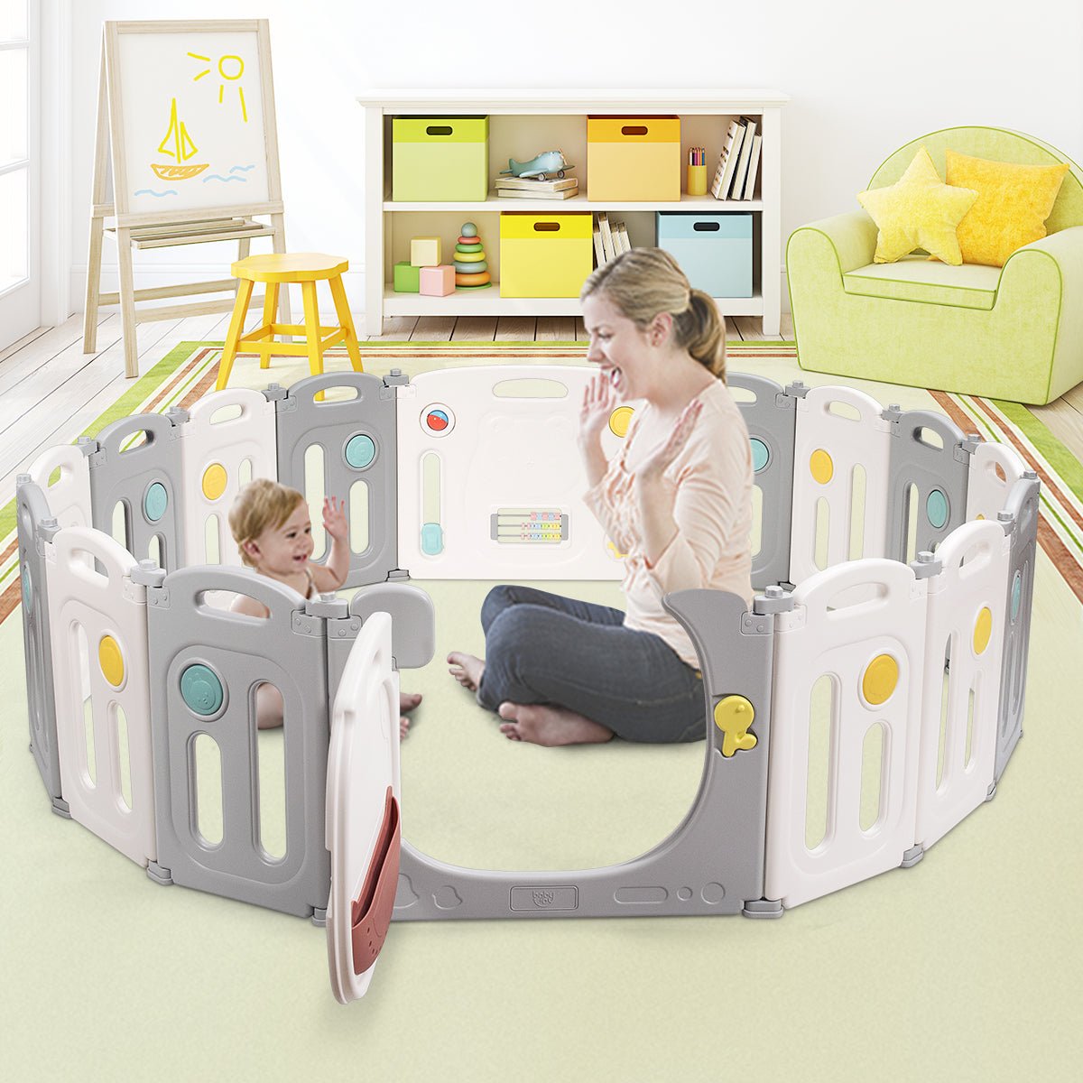 Baby Playpen for Crawling, Standing, and Playing