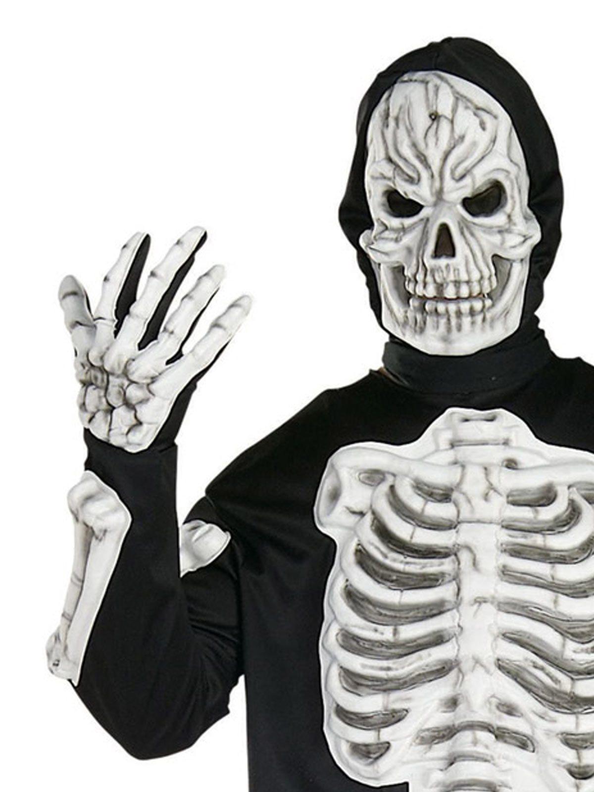 Adult size 3D skeleton costume with mask for Halloween, fun home dress-up.