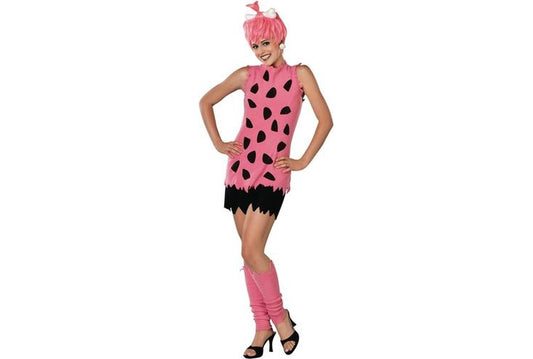 Pebbles Flintstone adult costume from the official Flintstones outfit collection, perfect for themed parties.