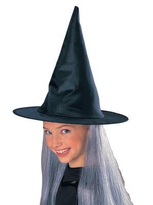 Gray hair childrens witch hat for Halloween costume, perfect for spooky dress-up fun.