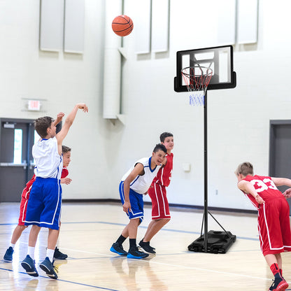 Adjustable Kids and Teen Basketball Hoop System with Wheels for home fun and practice.