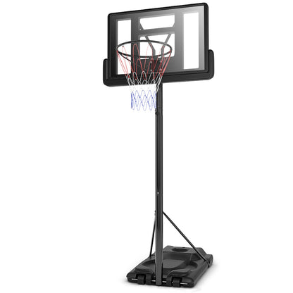 Adjustable kids and teen basketball hoop with wheels for home fun and fitness.