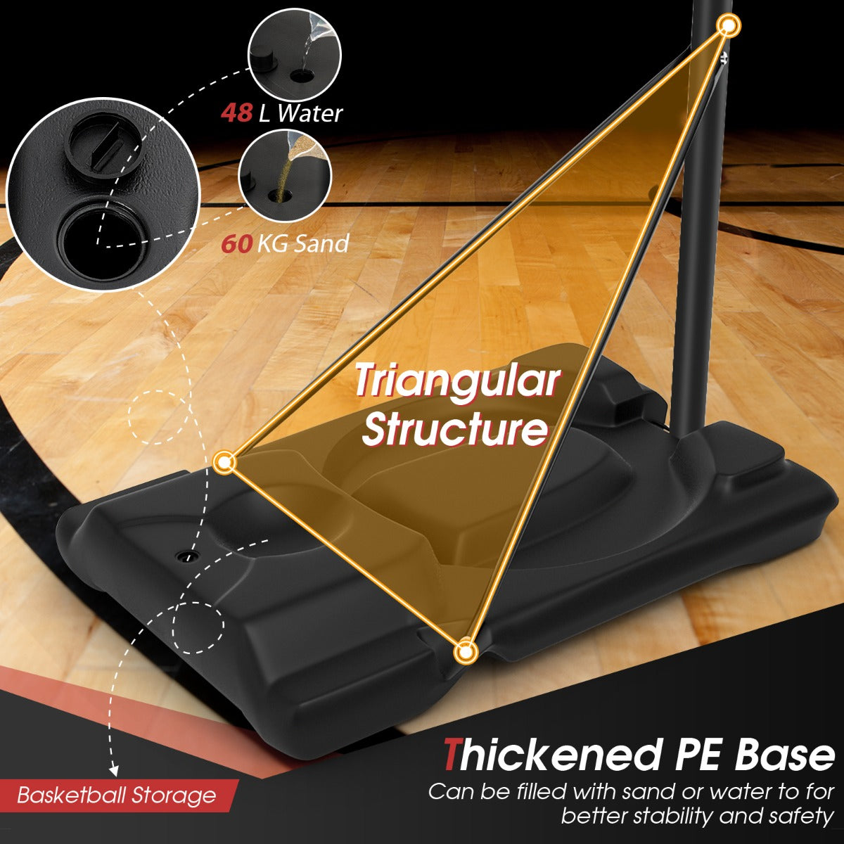 Adjustable Kids and Teen Basketball Hoop System with Wheels - Perfect for home fun and practice.
