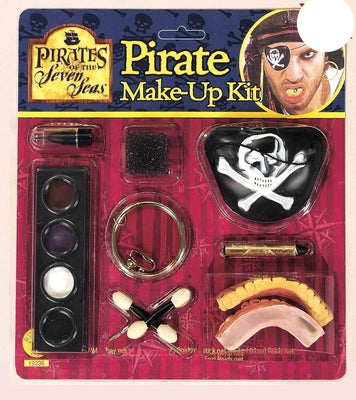 Pirate-themed makeup set with eye patch and earring, perfect for kids playtime fun.