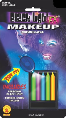 Kids Halloween makeup sticks with pendant in 5 colors for spooky fun at home.