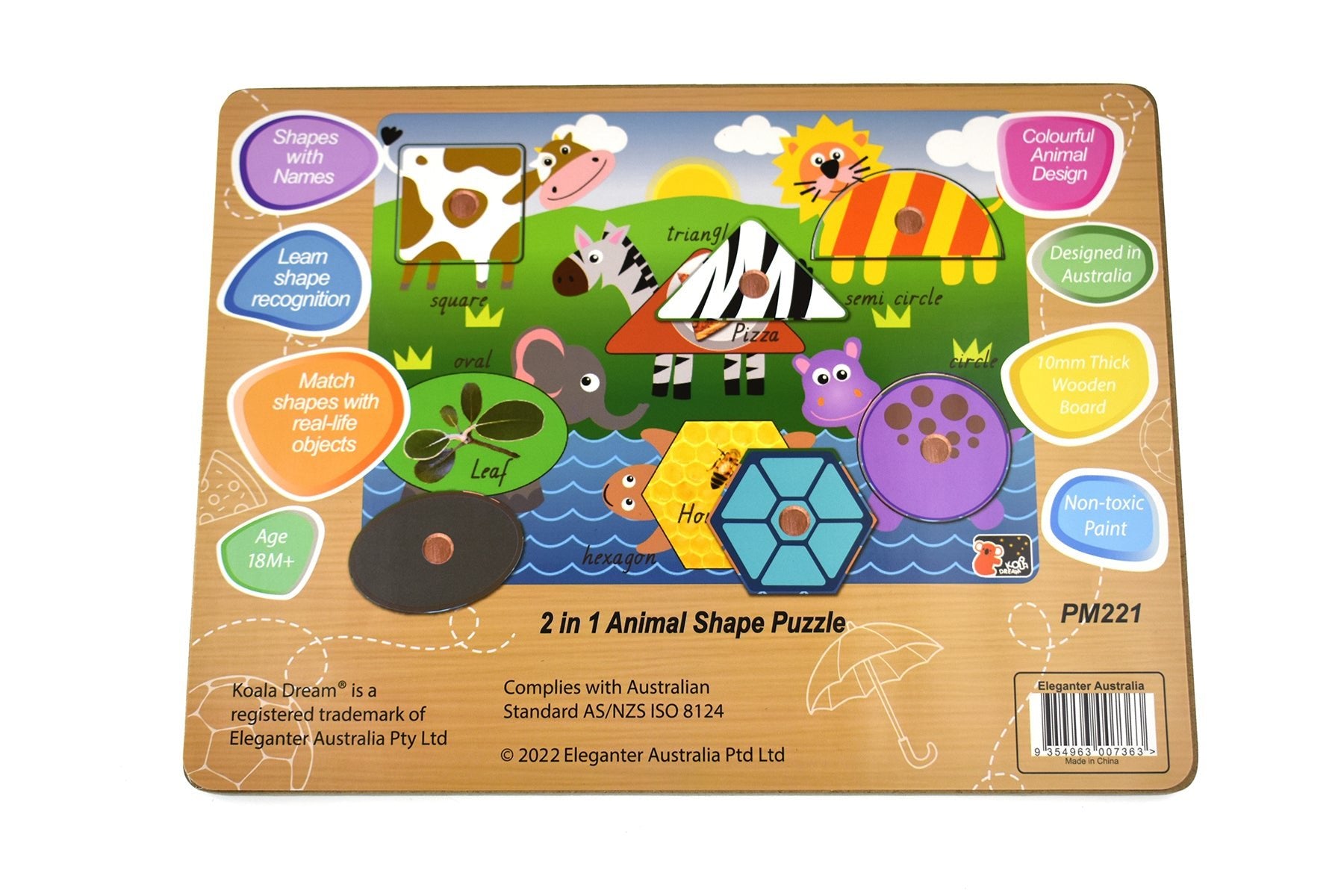 Interactive Fun with the 2-In-1 Animal Shape Peg Puzzle