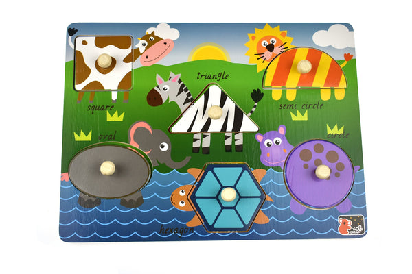 Shop Kids Mega Mart for the Best 2-In-1 Animal Peg Puzzle in Australia
