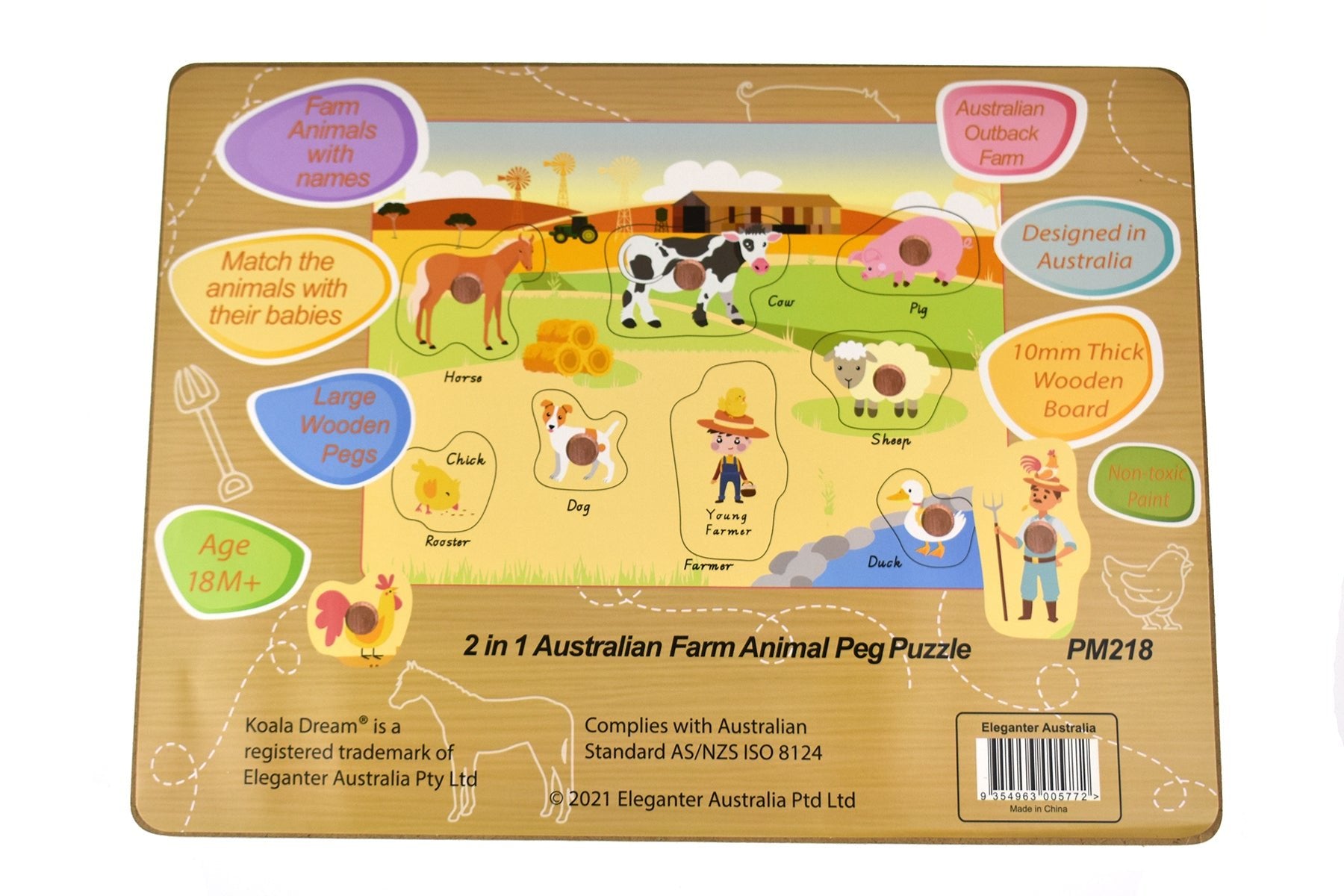 Shop Kids Mega Mart for Educational Fun - 2-In-1 Farm Peg Puzzle