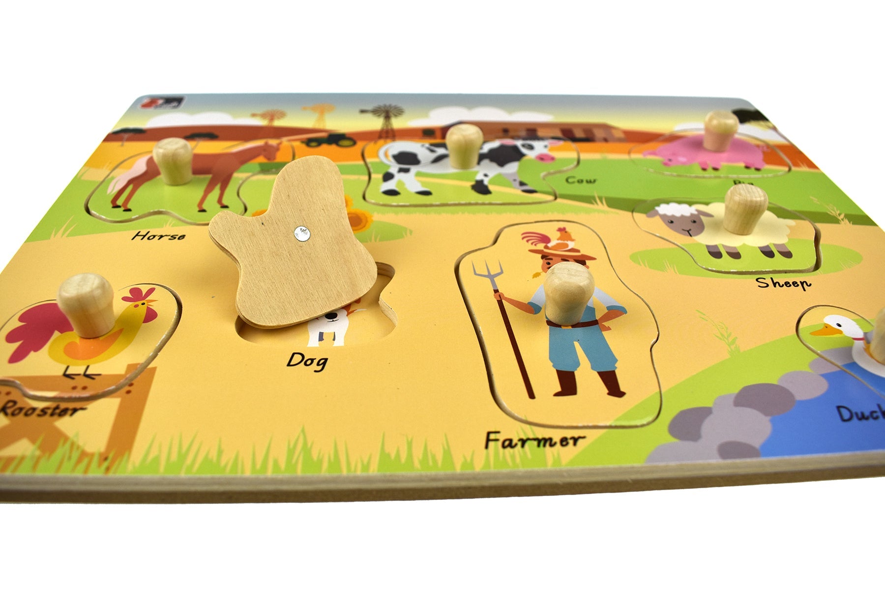 Educational Entertainment: 2-In-1 Australian Farm Peg Puzzle