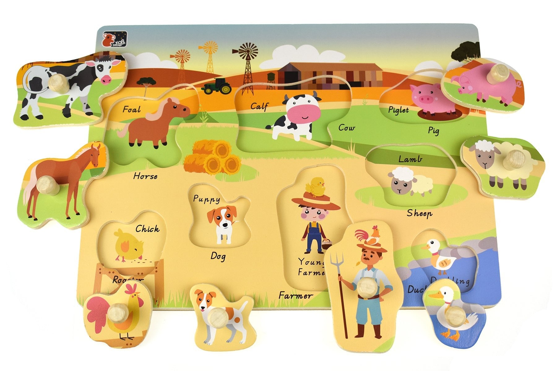 Explore Australia's Wildlife Through Play - 2-In-1 Peg Puzzle