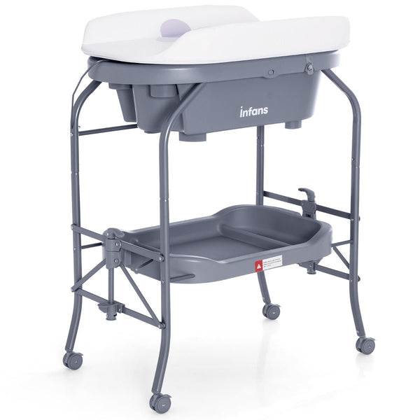 Shop 2 in 1 Baby Changing Table with Bath Tub for Newborns