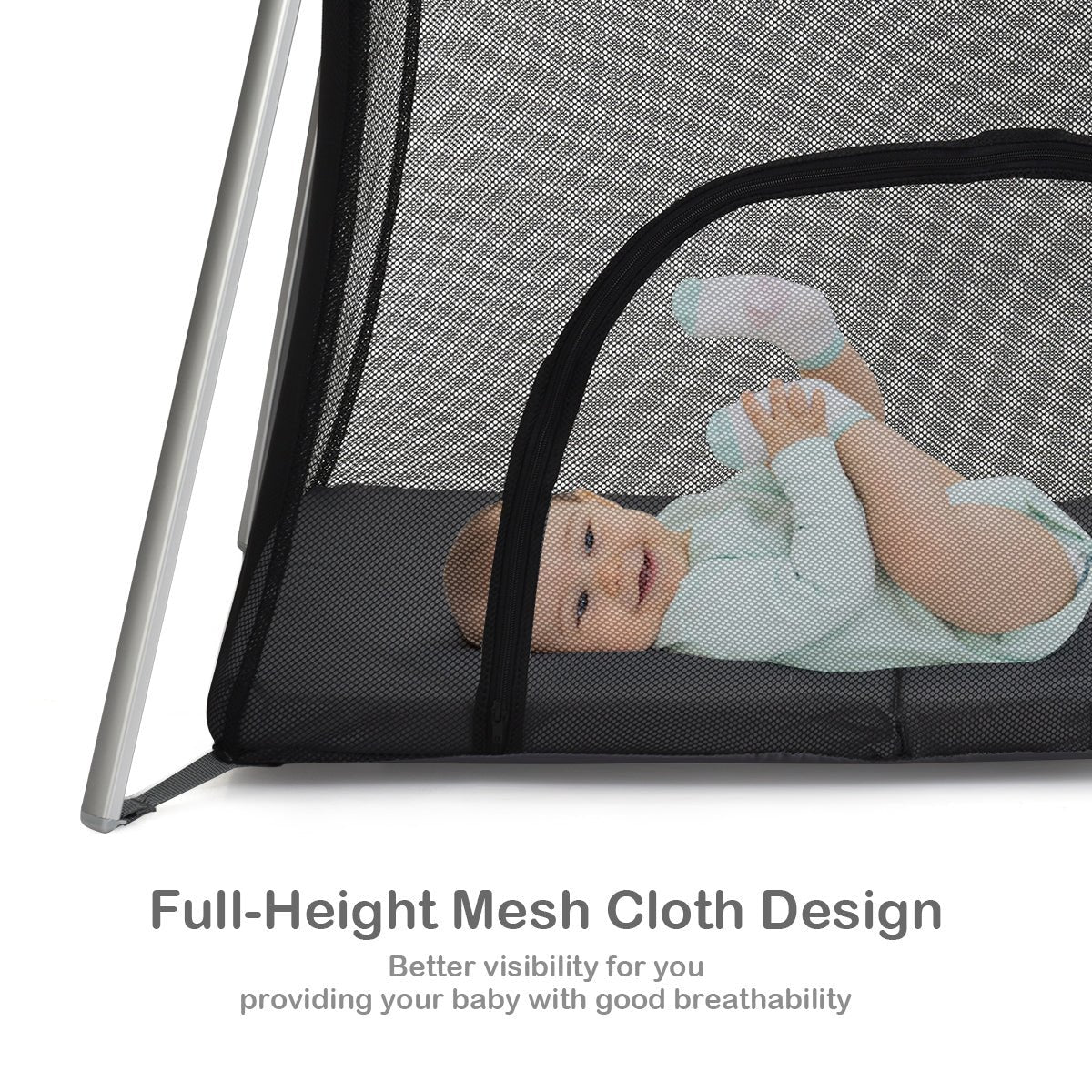 Essential Grey Travel Crib for Modern Parents