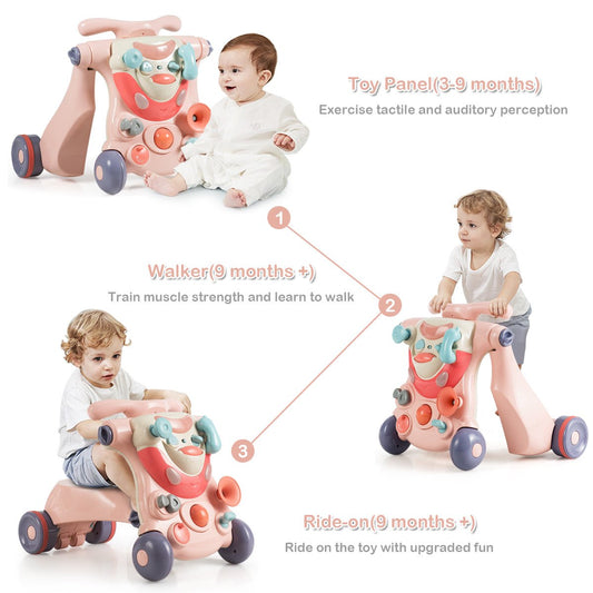 Innovative 2-in-1 Baby Sit-to-Stand Walker with Lights and Music