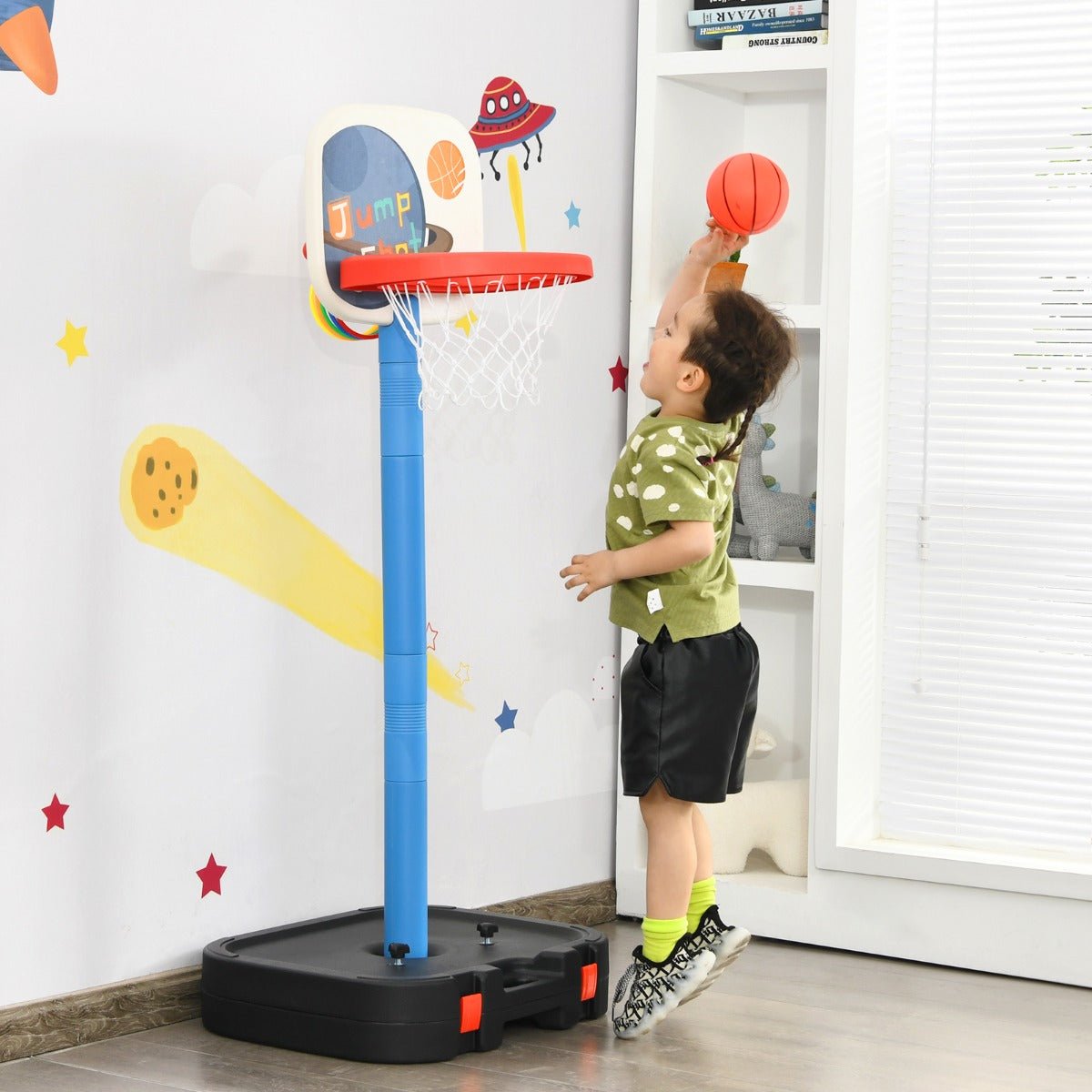 2-in-1 Basketball Set with Ring Toss: Dual Active Play Experience