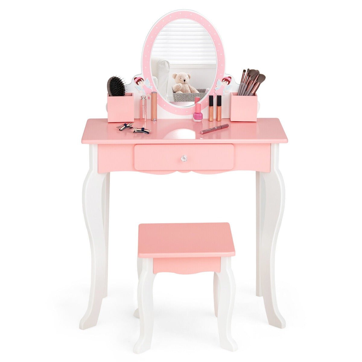 Pink Princess Vanity Table for Kids