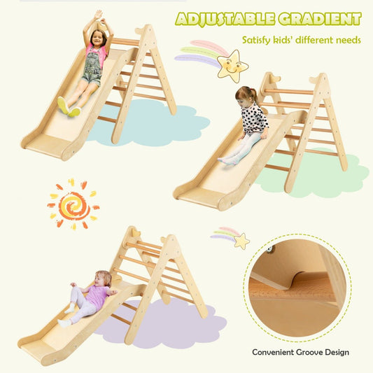 Natural Wood Climbing Triangle Set - Buy at Kids Mega Mart