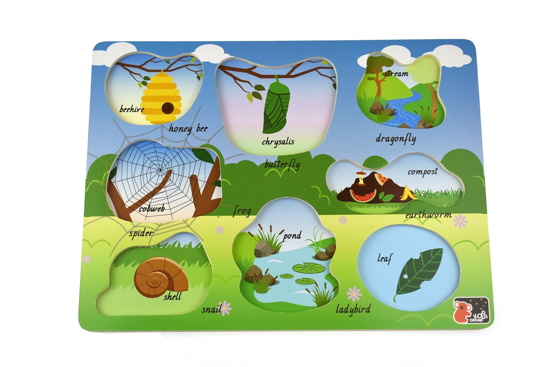 Experience Fun Learning with 2-In-1 Minibeasts Insect Peg Puzzle