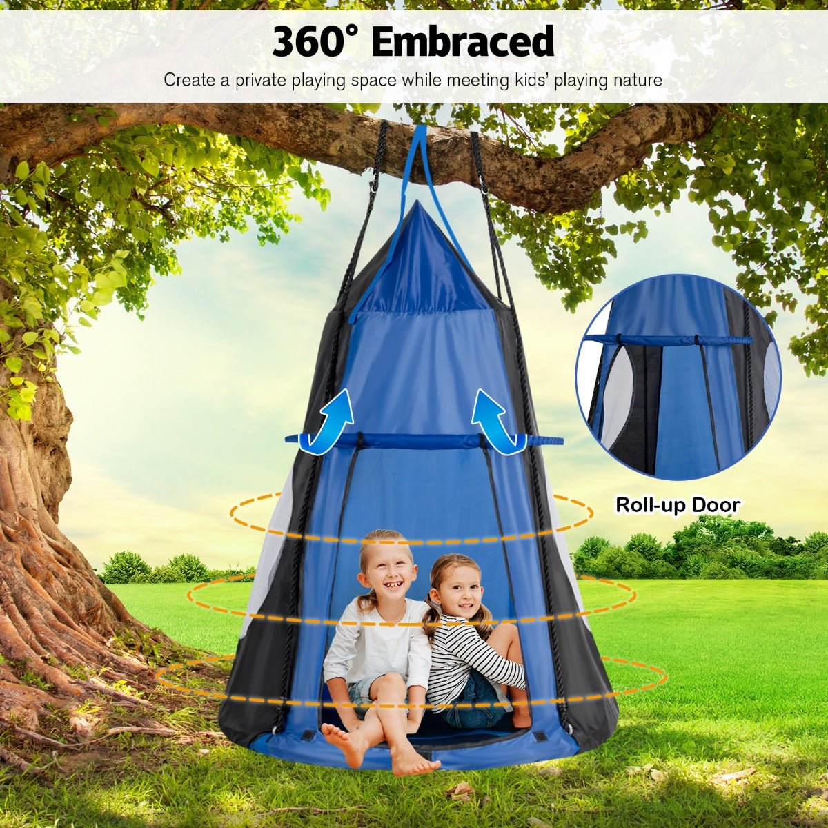 Outdoor Nest Hammock with Detachable Tent: Dual Fun for Kids