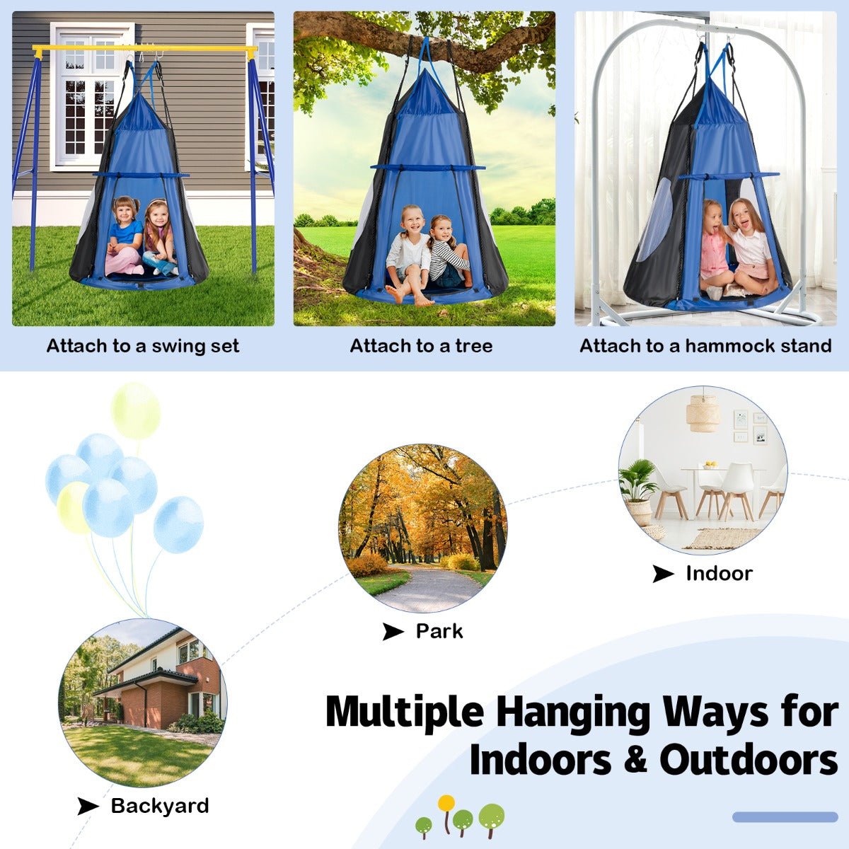 2-in-1 Hammock Nest Chair and Play Tent: Comfort and Outdoor Play