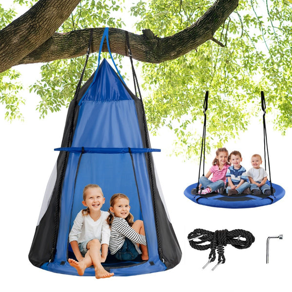 Outdoor Hammock Nest Chair with Detachable Play Tent: 2-in-1 Fun