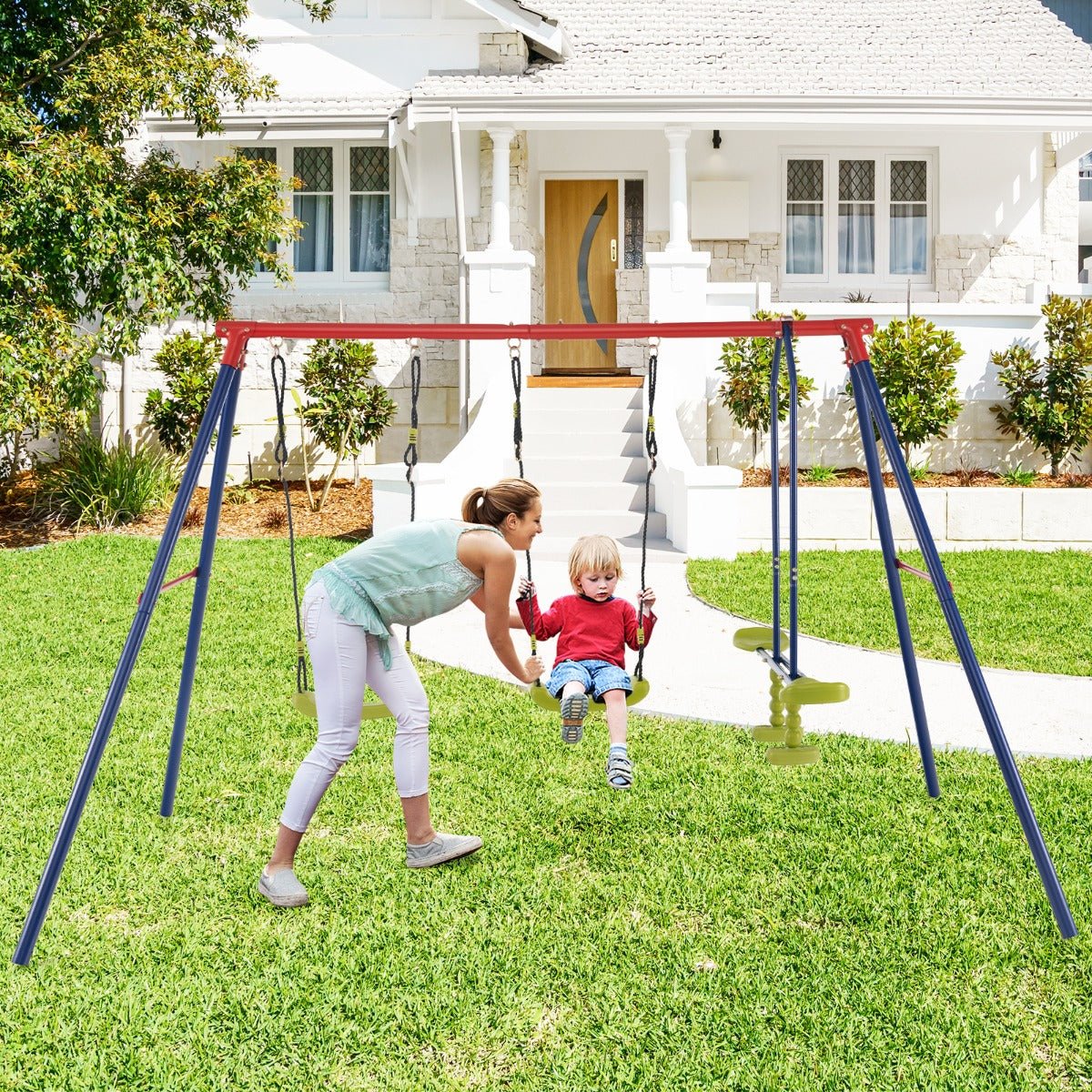 2-in-1 Swing Set with Adjustable Height: Playful Outdoor Adventure