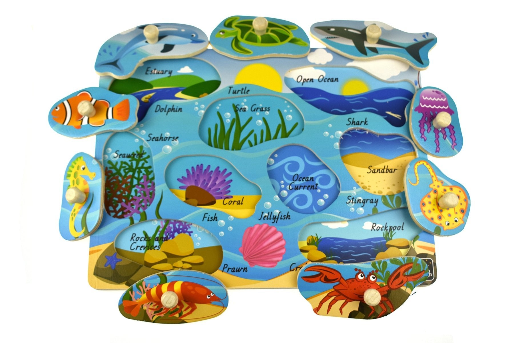 Buy the Educational 2-In-1 Sea Animal Peg Puzzle in Australia
