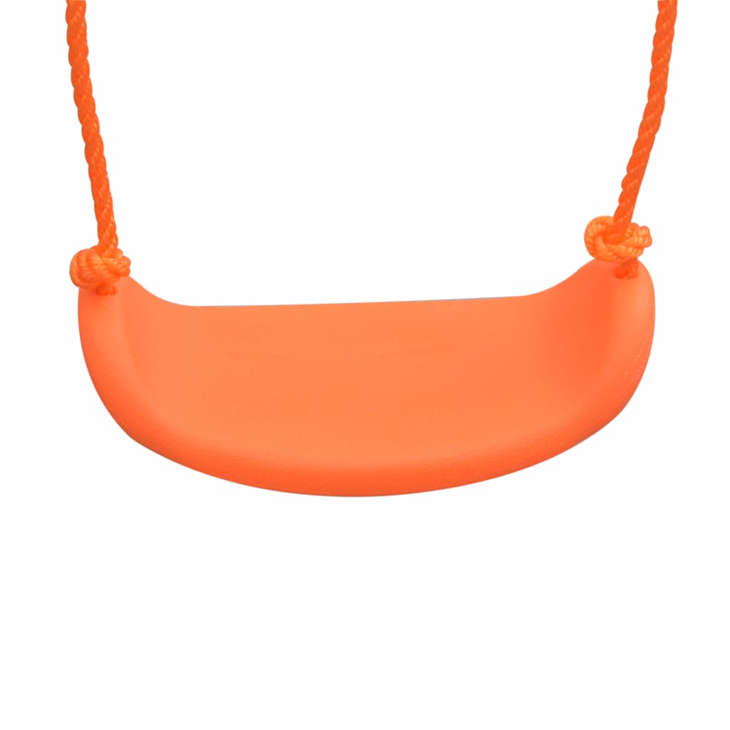 Orange 2-in-1 Outdoor Swing Set for Toddlers and Children, versatile and fun.