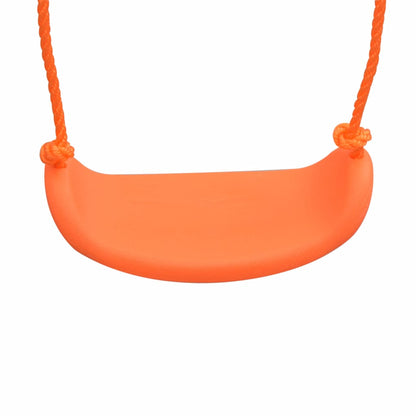 Orange 2-in-1 Outdoor Swing Set for Toddlers and Children, versatile and fun.