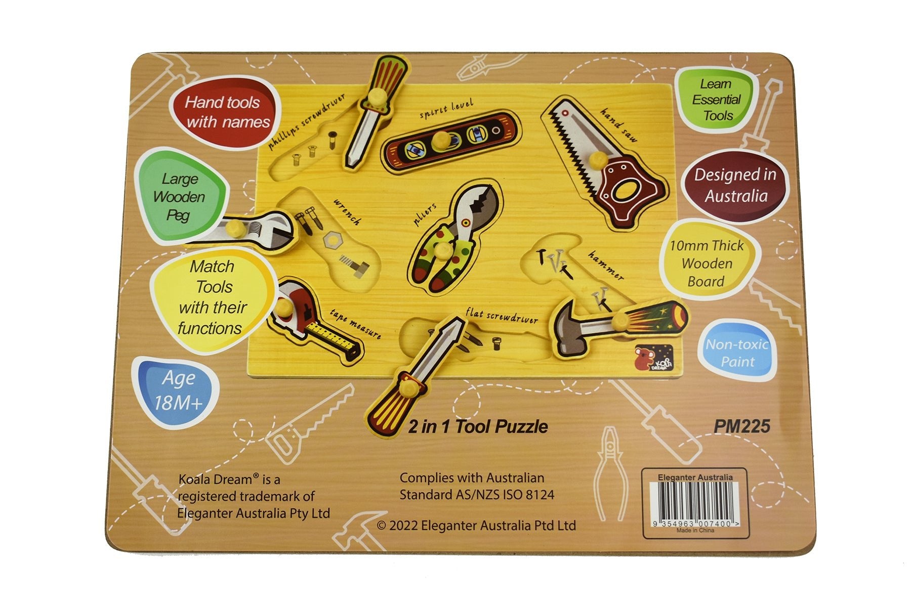 Quality Playtime: 2-In-1 Tools Peg Puzzle at Kids Mega Mart