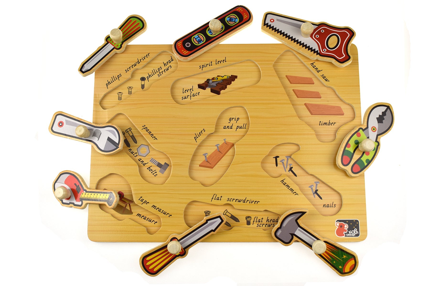 Buy the Educational 2-In-1 Tools Peg Puzzle in Australia