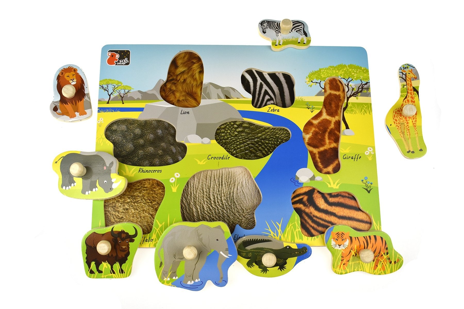 Buy the Educational 2-In-1 Wild Animal Peg Puzzle in Australia