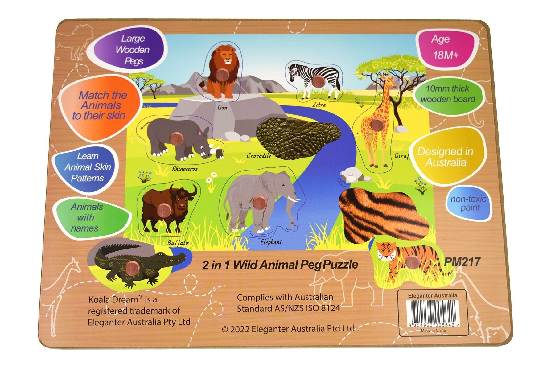 Experience Educational Joy with the 2-In-1 Wild Animal Puzzle