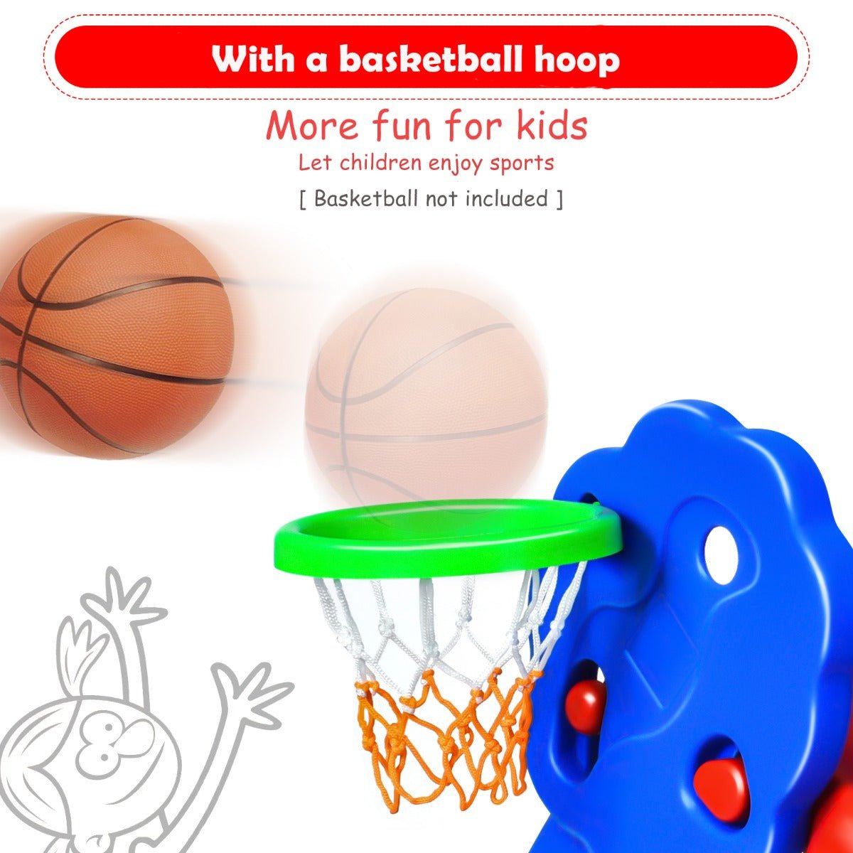 Folding Slide and Hoop - Buy Yours at Kids Mega Mart