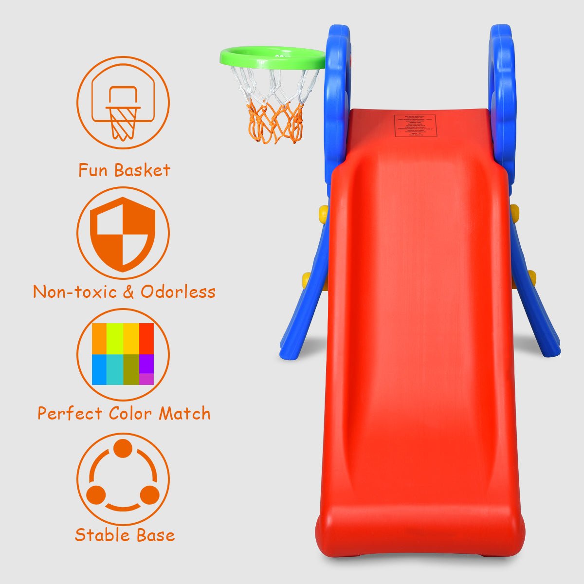 Slide into Fun with the Children's Folding Slide and Hoop