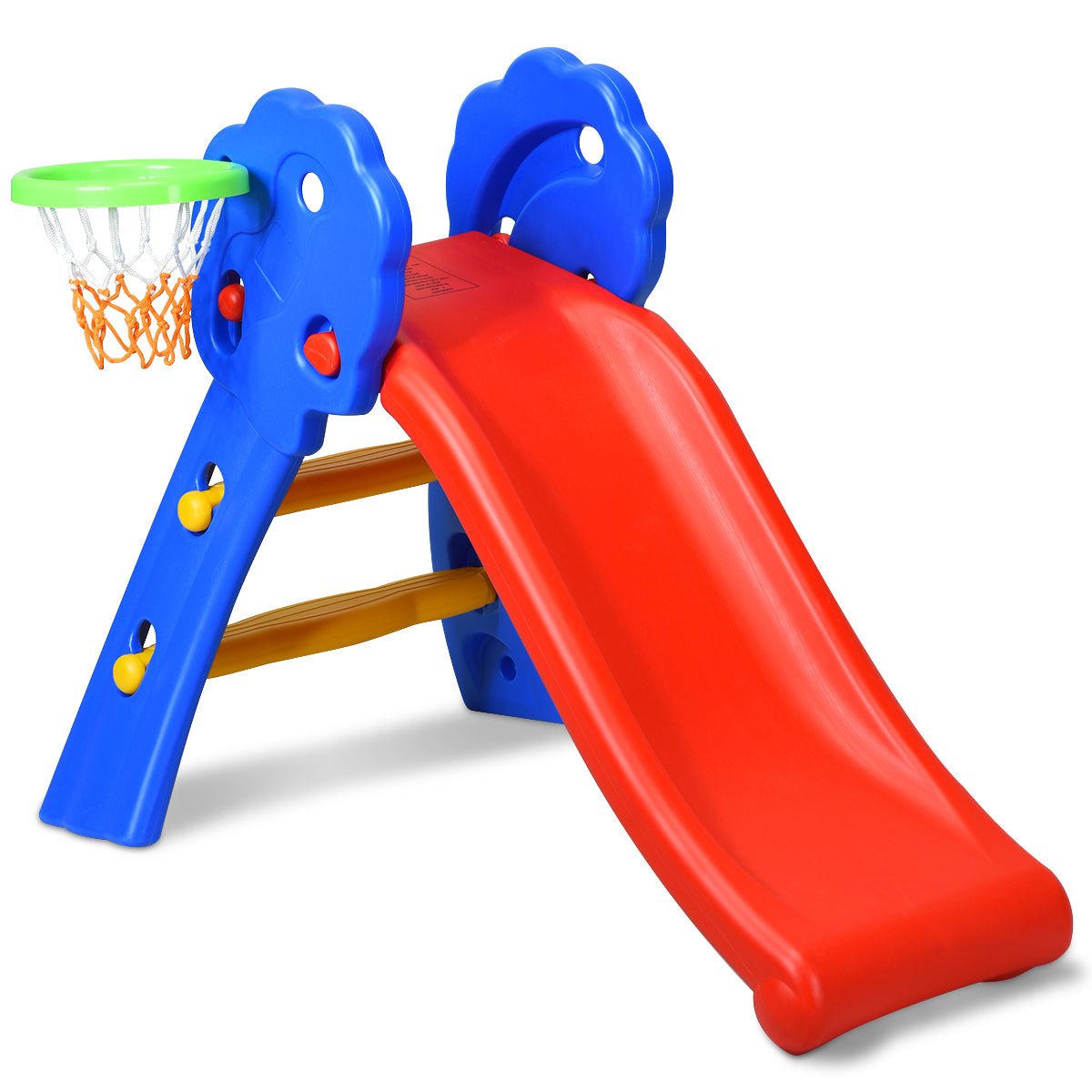 Shop the 2-Step Children's Folding Slide with Basketball Hoop