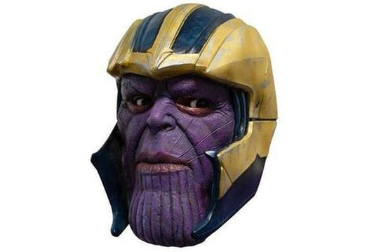 Marvel Thanos adult mask from Avengers costume for Halloween, cosplay, dress-up. 3/4 vinyl design.