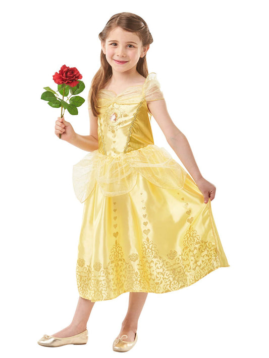 Disney Belle Princess Dress Costume for Girls, ideal for imaginative play at home.