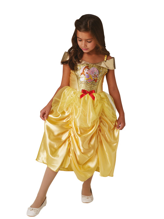 Disney Belle Princess Dress Costume for girls, ideal for pretend play and dress-up fun.